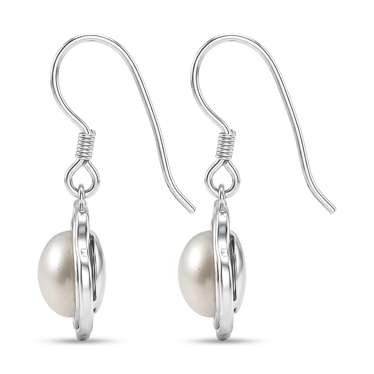 D'Joy Artisan Crafted Freshwater Pearl Earrings in Sterling Silver image number 3