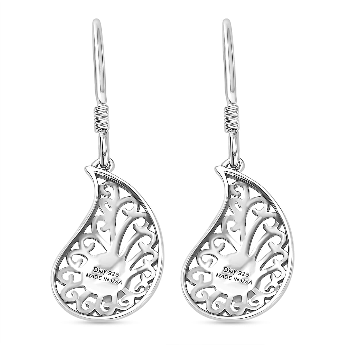 D'Joy Artisan Crafted Premium Sleeping Beauty Turquoise 0.60 ctw Earrings in Sterling Silver image number 4