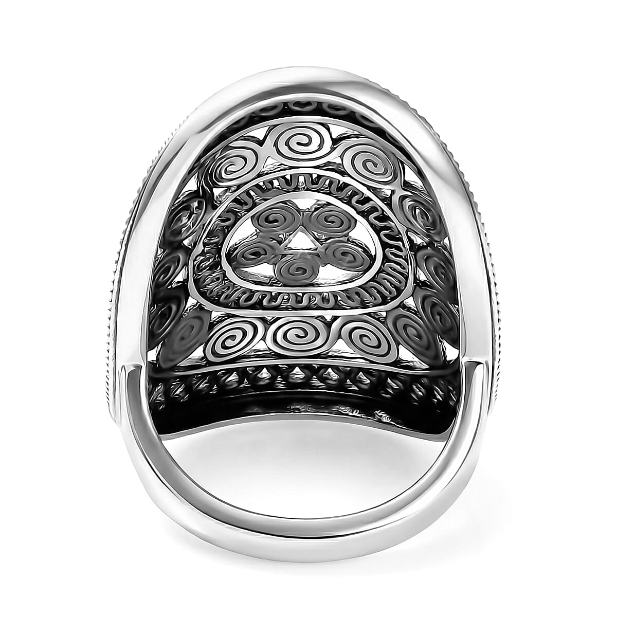 D'Joy Passport to Turkey Artisan Crafted Filigree Work Ring in Sterling Silver (Size 6.0) 6.48 Grams image number 4