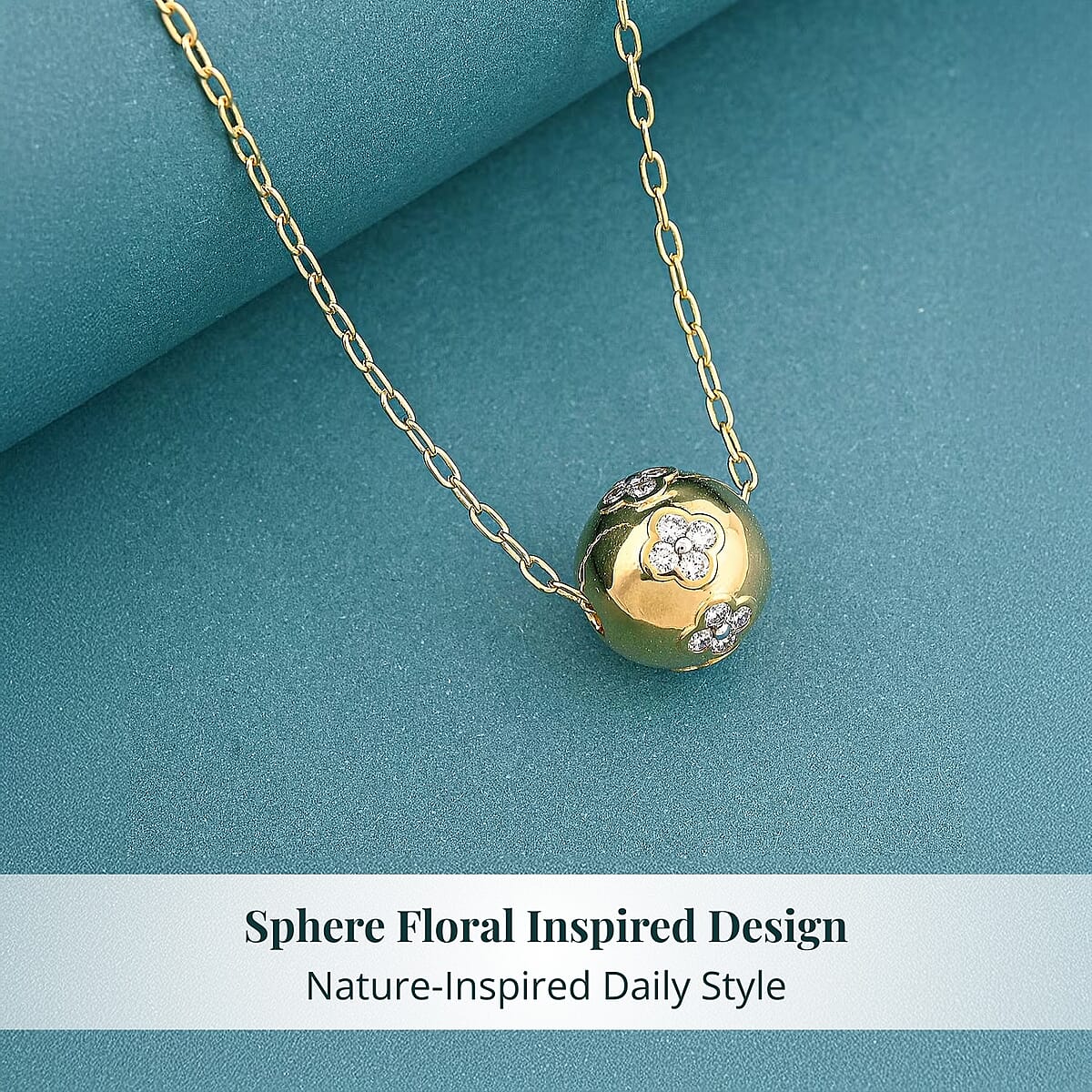 Luxuriant Lab Grown Diamond 1.00 ctw Necklace 18-20 Inches in 14K YG Over Sterling Silver image number 5