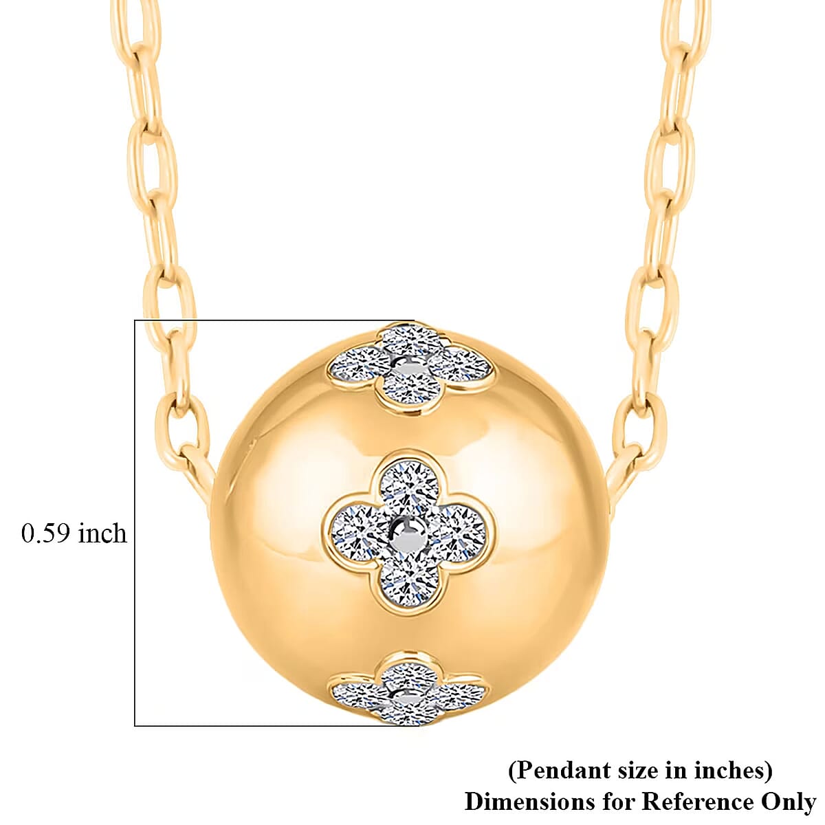 Luxuriant Lab Grown Diamond 1.00 ctw Necklace 18-20 Inches in 14K YG Over Sterling Silver image number 6