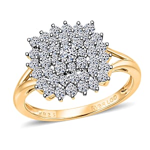 Luxuriant Lab Grown Diamond G SI 1.00 ctw Ring in 14K YG Over Sterling Silver (Size 7.0)