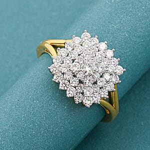 Luxuriant Lab Grown Diamond G SI 1.00 ctw Ring in 14K YG Over Sterling Silver (Size 7.0)