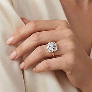 Luxuriant Lab Grown Diamond G SI 1.00 ctw Ring in 14K YG Over Sterling Silver (Size 7.0)