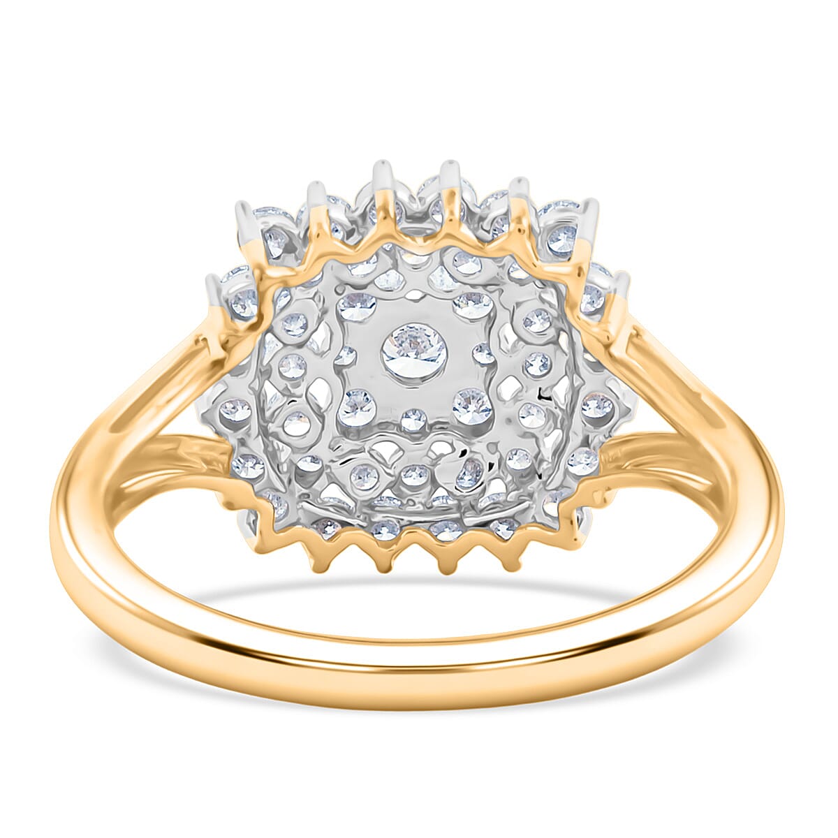 Luxuriant Lab Grown Diamond G SI 1.00 ctw Ring in 14K YG Over Sterling Silver (Size 7.0)
