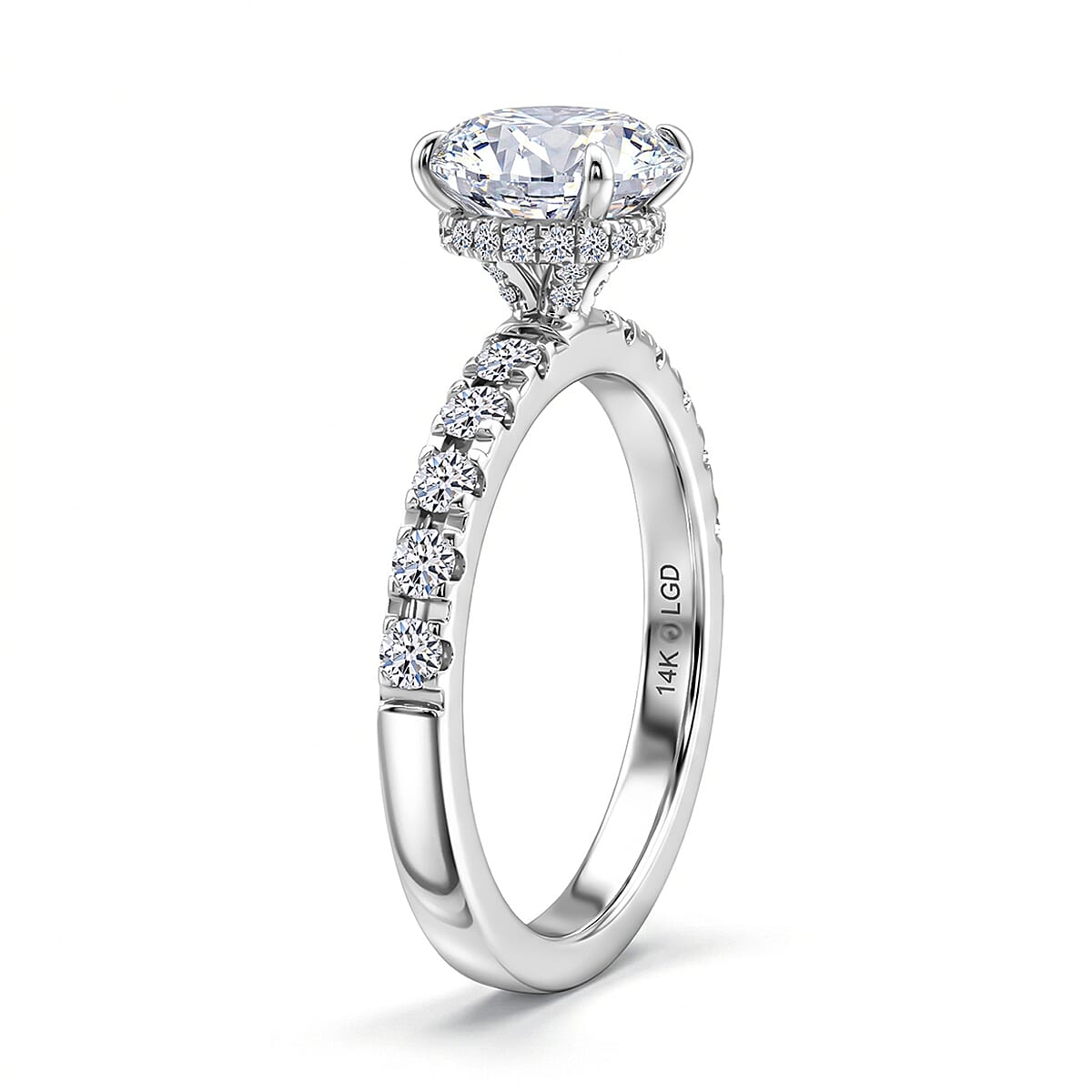 14K White Gold Luxuriant Lab Grown Diamond (G, VS) Ring (Size 7.0) 2.57 ctw image number 3