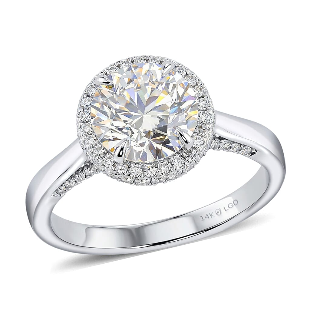 Luxuriant Lab Grown Diamond G VS 2.42 ctw Ring in 14K White Gold (Size 7.0)