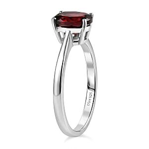 Orissa Rhodolite Garnet 1.75 ctw Ring in Platinum Over Sterling Silver (Size 7.0)