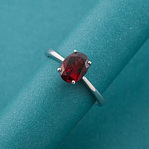 Orissa Rhodolite Garnet 1.75 ctw Ring in Platinum Over Sterling Silver (Size 7.5)