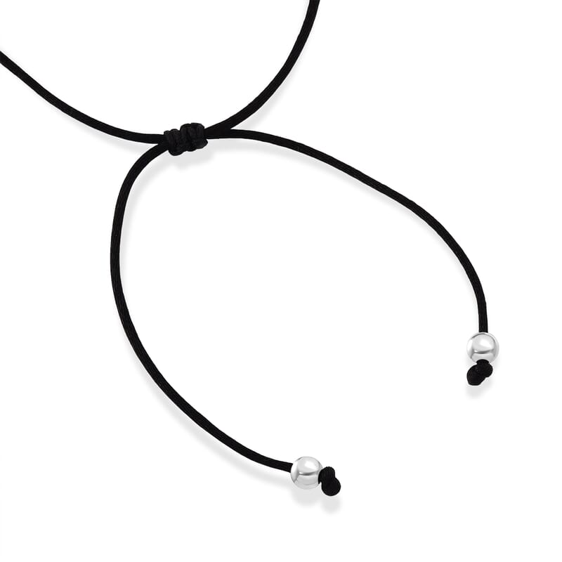 Rope Necklace with Heart Charm in Stainless Steel (28-32 Inches)