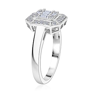 Luxuriant Lab Grown Diamond G-H SI 0.25 ctw Ring in Rhodium Over Sterling Silver (Size 7.0)
