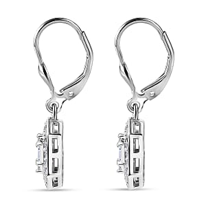 Luxuriant Lab Grown Diamond G-H SI 0.75 ctw Earrings in Rhodium Over Sterling Silver (Del. In 10-12 Days)