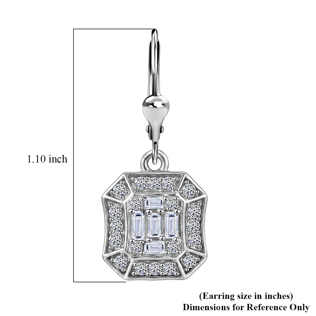 Luxuriant Lab Grown Diamond G-H SI 0.75 ctw Earrings in Rhodium Over Sterling Silver (Del. In 10-12 Days) image number 5