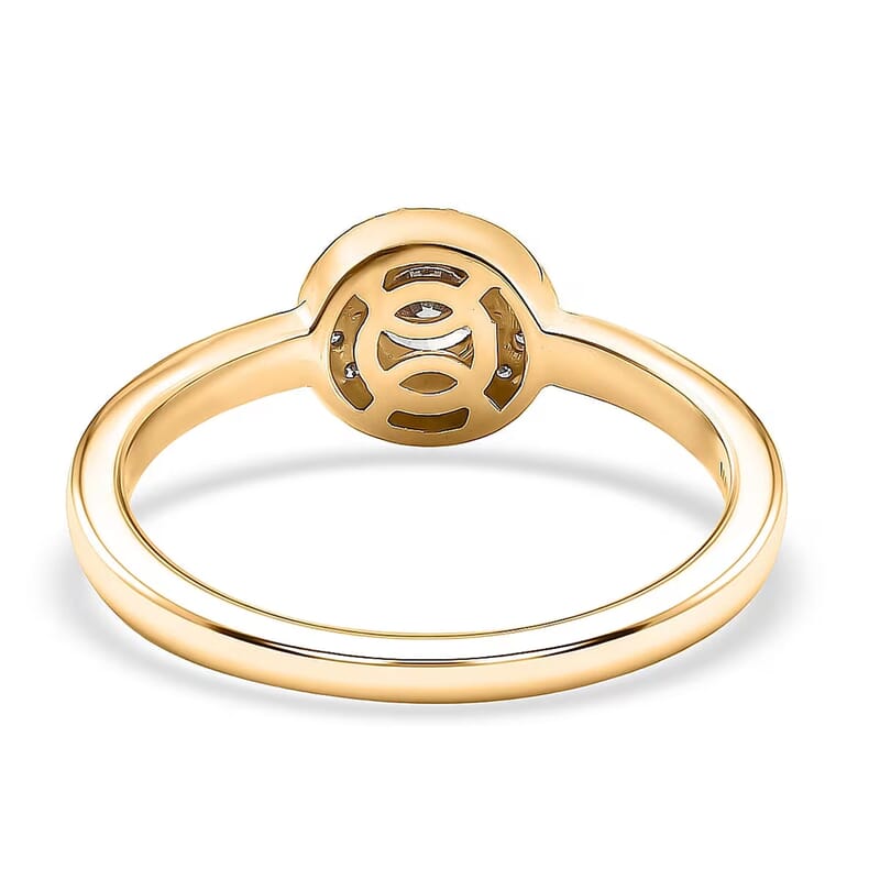 Luxuriant Lab Grown Diamond G-H SI 0.50 ctw Ring in 18K Vermeil Yellow Gold Over Sterling Silver (Size 5.0)