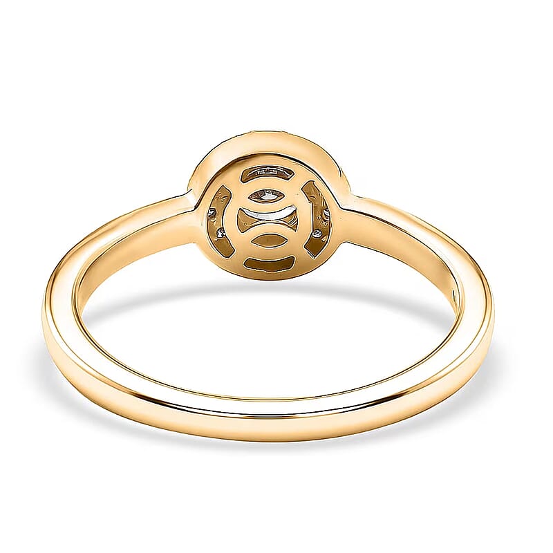 Luxuriant Lab Grown Diamond G-H SI 0.50 ctw Ring in 18K Vermeil Yellow Gold Over Sterling Silver (Size 5.0)