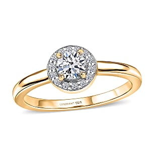 Luxuriant Lab Grown Diamond G-H SI 0.50 ctw Ring in 18K Vermeil Yellow Gold Over Sterling Silver (Size 7.0)