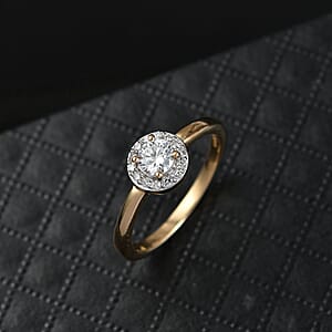 Luxuriant Lab Grown Diamond G-H SI 0.50 ctw Ring in 18K Vermeil Yellow Gold Over Sterling Silver (Size 7.0)