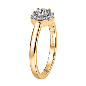 Luxuriant Lab Grown Diamond G-H SI 0.50 ctw Ring in 18K Vermeil Yellow Gold Over Sterling Silver (Size 7.0)