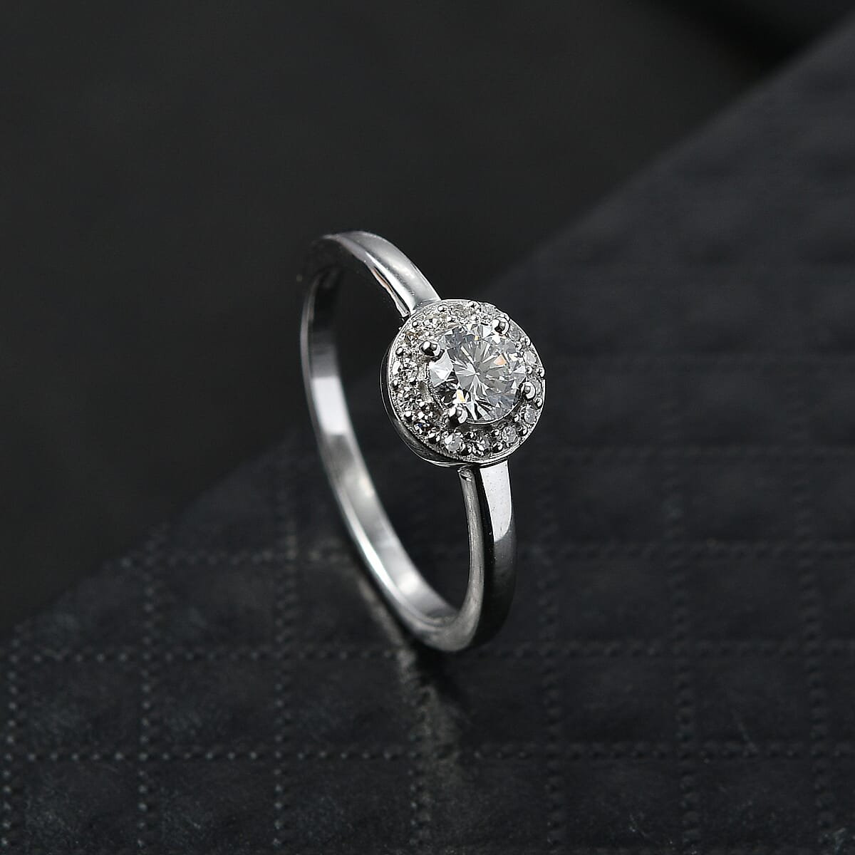 Luxuriant Lab Grown Diamond G-H SI 0.50 ctw Ring in Rhodium Over Sterling Silver (Size 7.0) image number 1