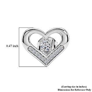 Luxuriant Lab Grown Diamond G-H SI 0.35 ctw Earrings in Rhodium Over Sterling Silver