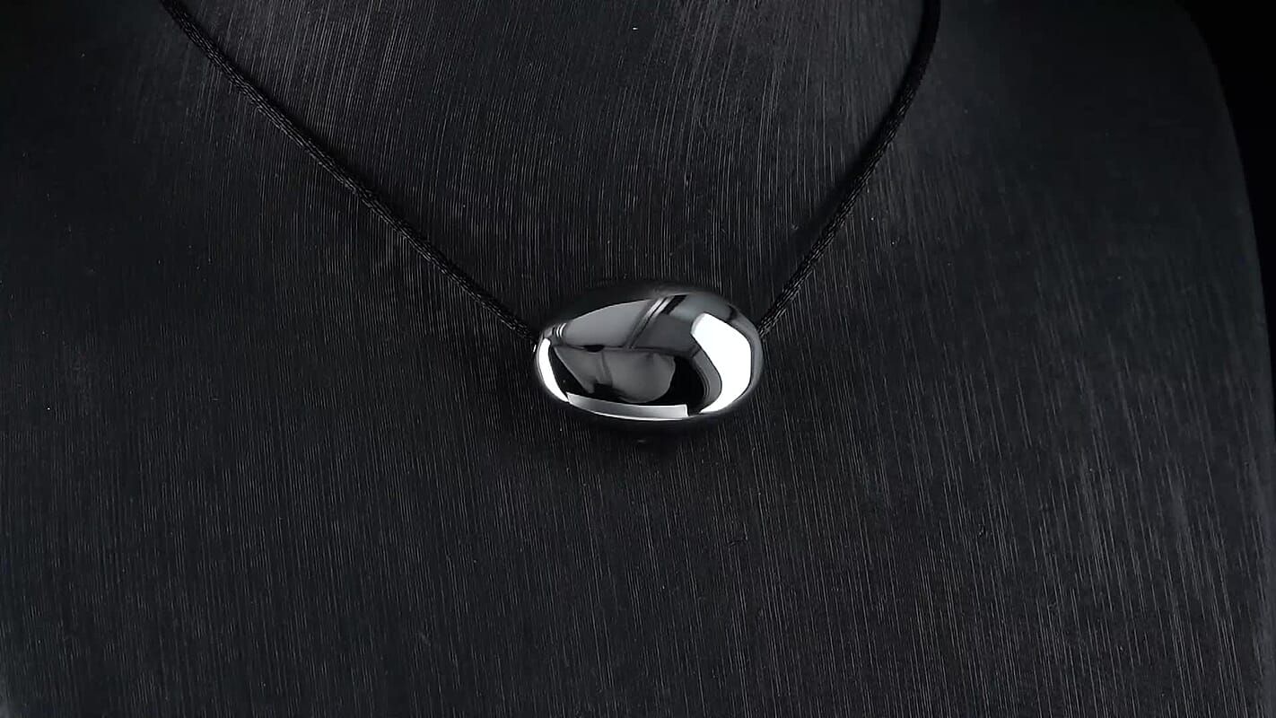 Rope Necklace with Heart Charm in Stainless Steel (28-32 Inches)