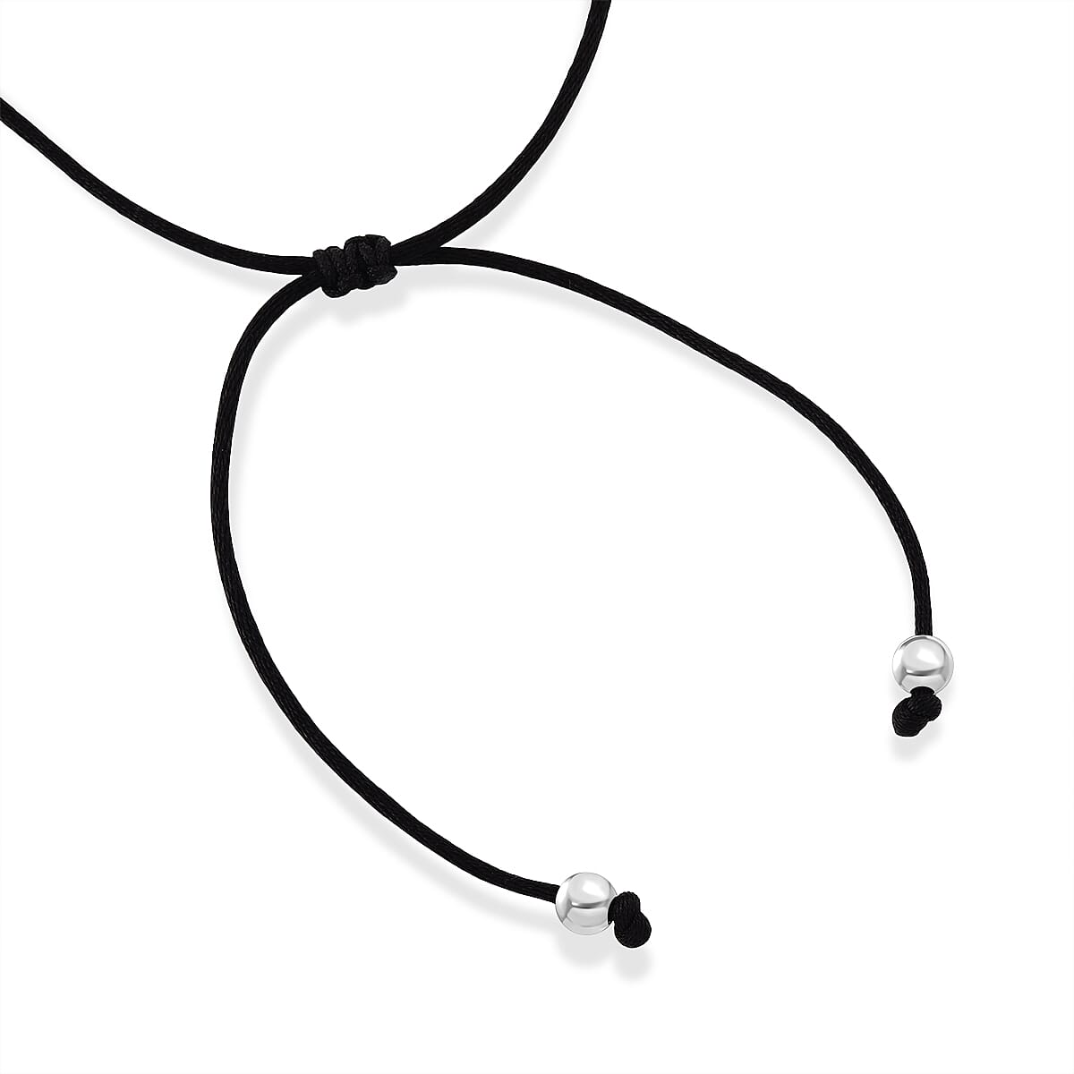Rope Necklace with Oval Charm in Stainless Steel (28-32 Inches)
