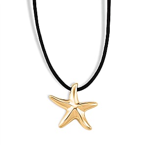 Rope Necklace with Starfish Charm in ION Plated YG Stainless Steel (28-32 Inches)