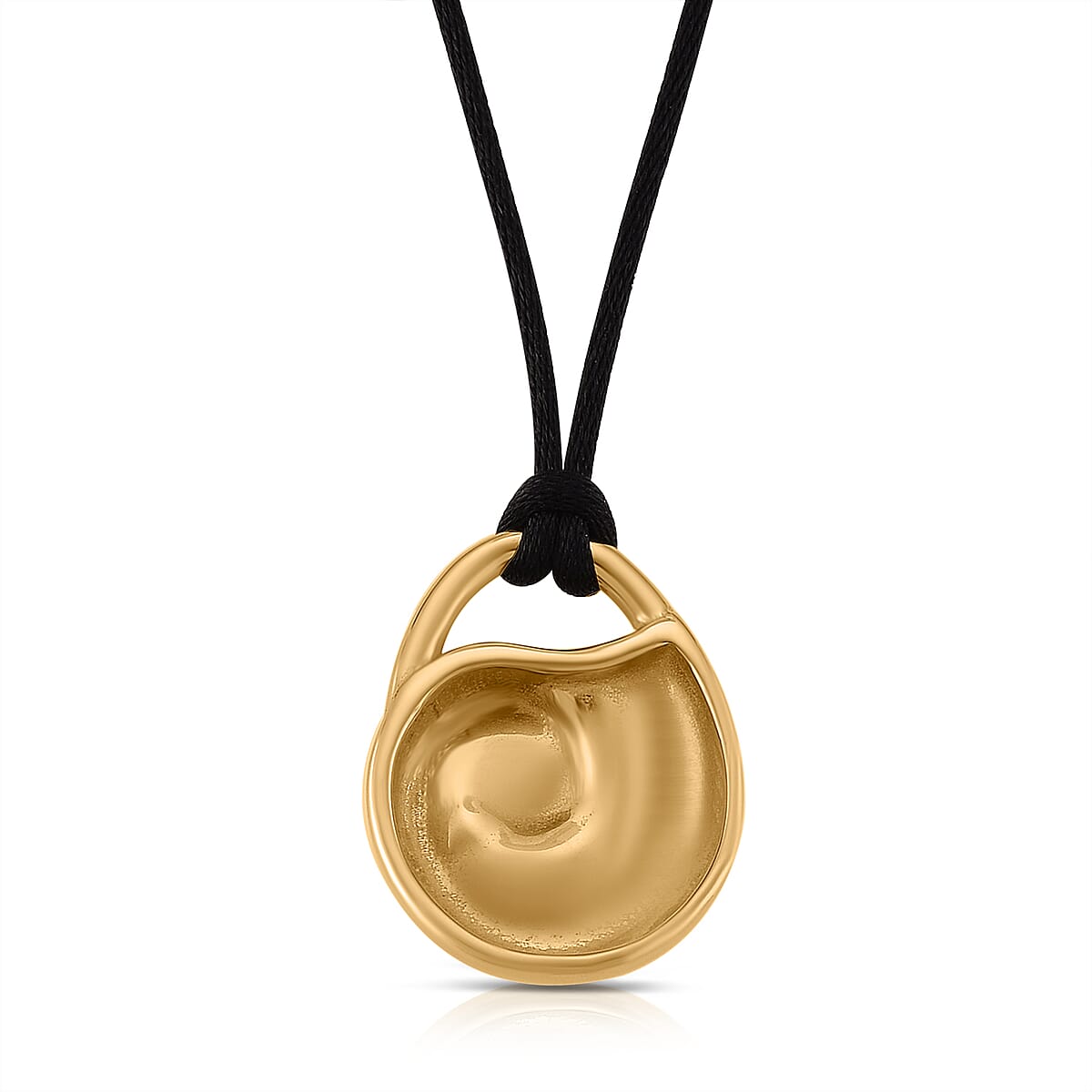 Rope Necklace with Spiral Shell Charm in ION Plated YG Stainless Steel (28-32 Inches) image number 4