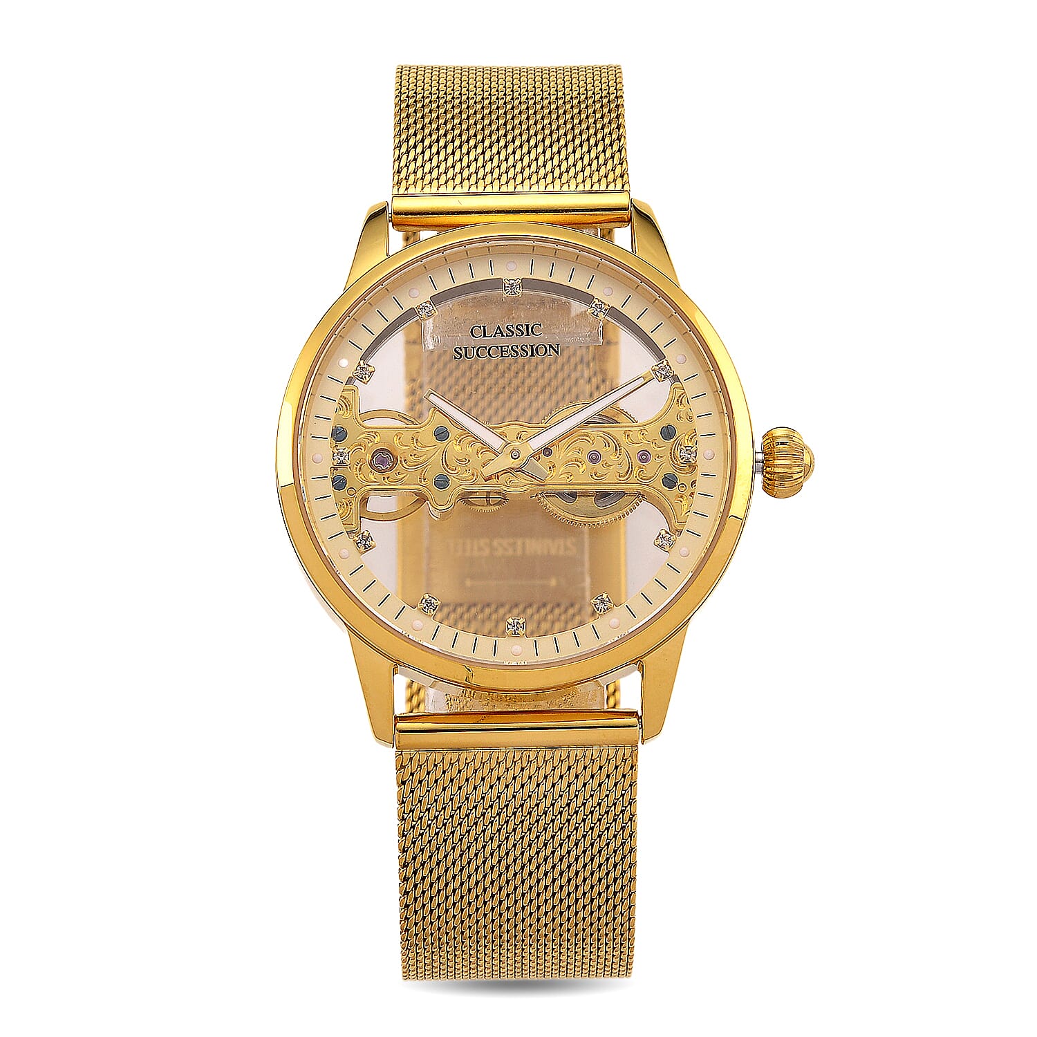Classic Succession Automatic Mechanical Movement Watch in ION Plated YG Stainless Steel
