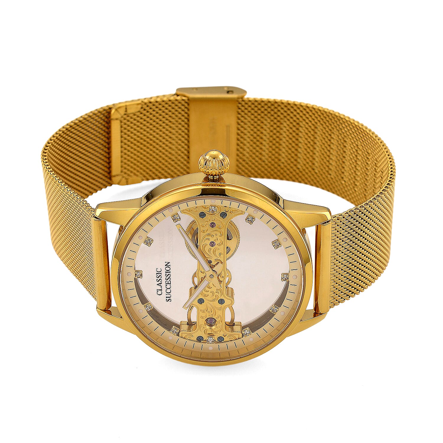 Classic Succession Automatic Mechanical Movement Watch in ION Plated YG Stainless Steel