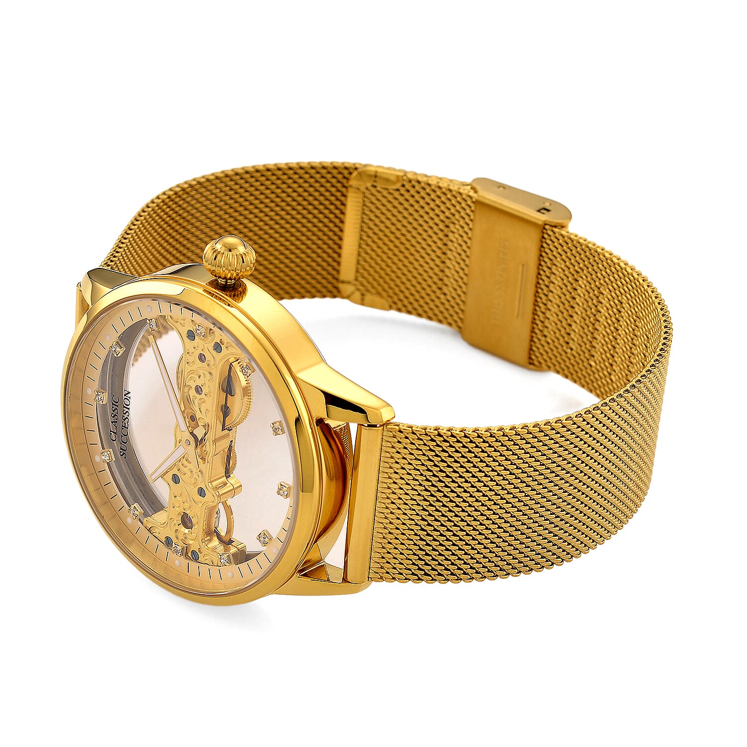 Classic Succession Automatic Mechanical Movement Watch in ION Plated YG Stainless Steel