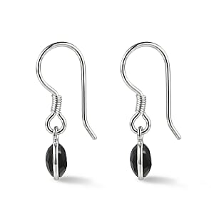 Briolitte Cut Black Onyx 1.85 ctw Earrings in Sterling Silver