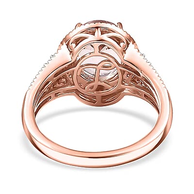 Luxoro Palmeiras  Pink Morganite and Diamond I2 2.90 ctw Rose Temptation Ring in 10K Rose Gold (Size 6.0)