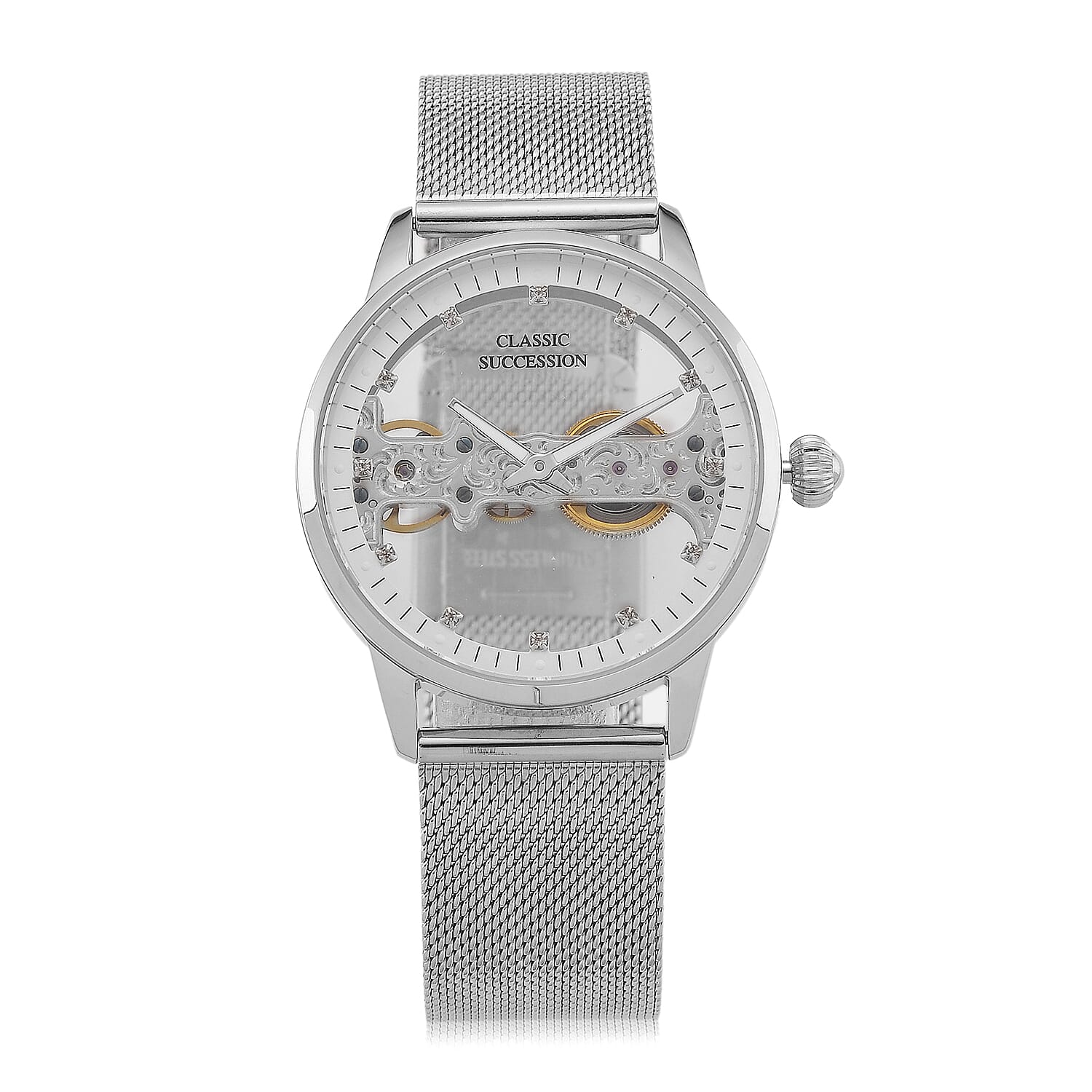 Classic Succession Automatic Mechanical Movement Watch in Stainless Steel