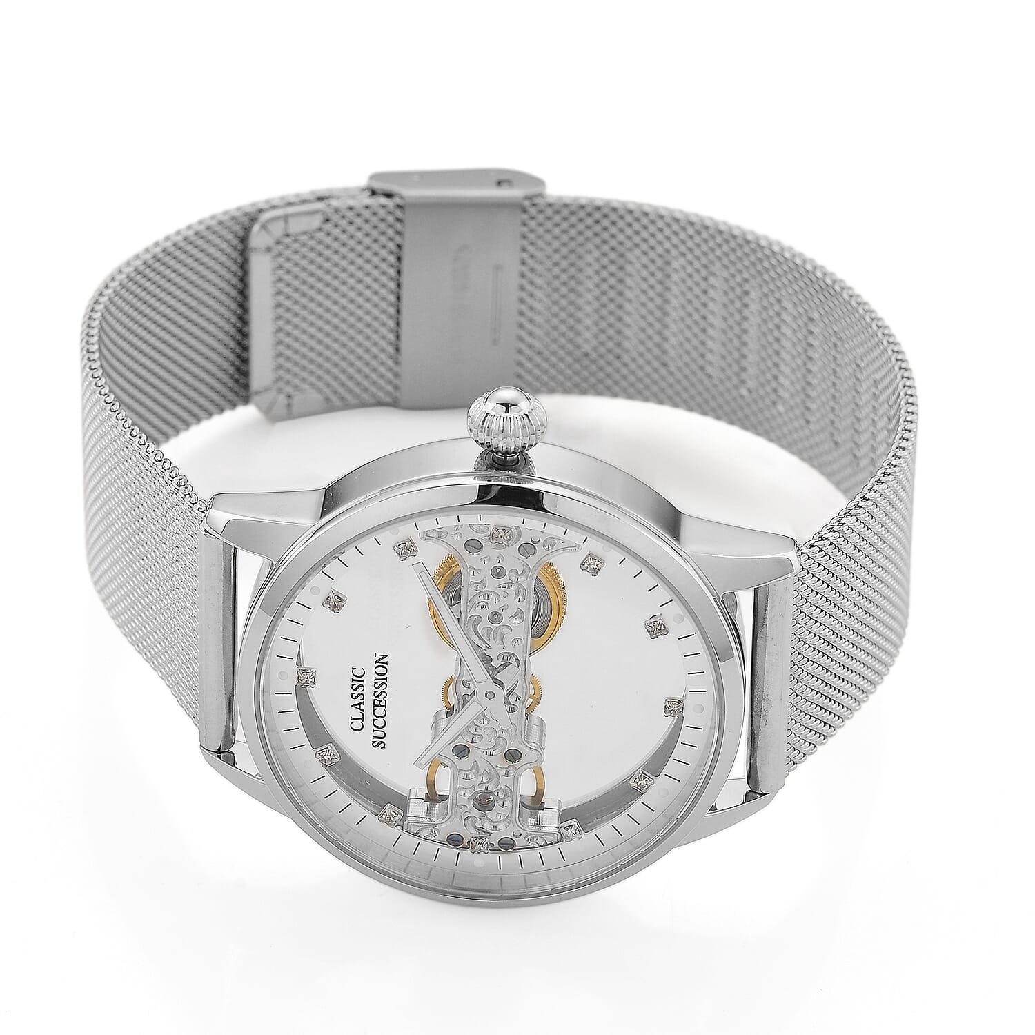 Classic Succession Automatic Mechanical Movement Watch in Stainless Steel