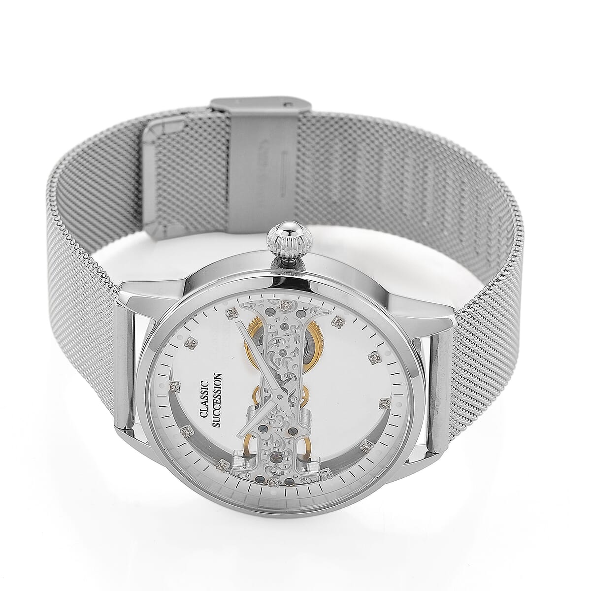 Classic Succession Automatic Mechanical Movement Watch in Stainless Steel image number 4