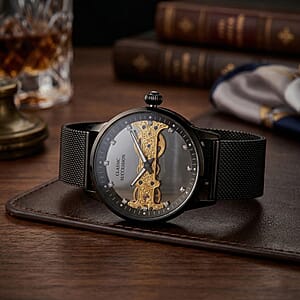 Classic Succession Automatic Mechanical Movement Watch in ION Plated Black Stainless Steel