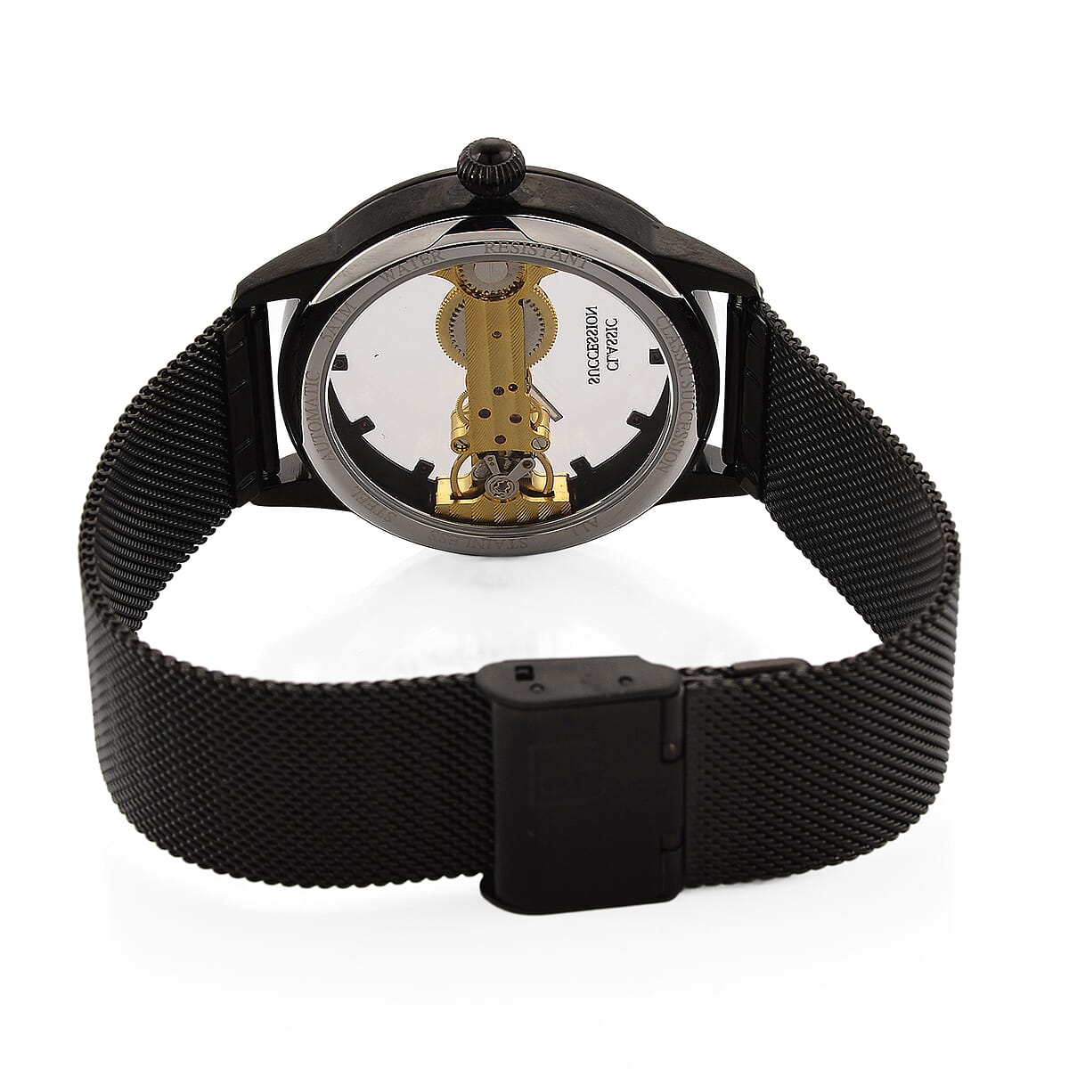Classic Succession Automatic Mechanical Movement Watch in ION Plated Black Stainless Steel image number 6