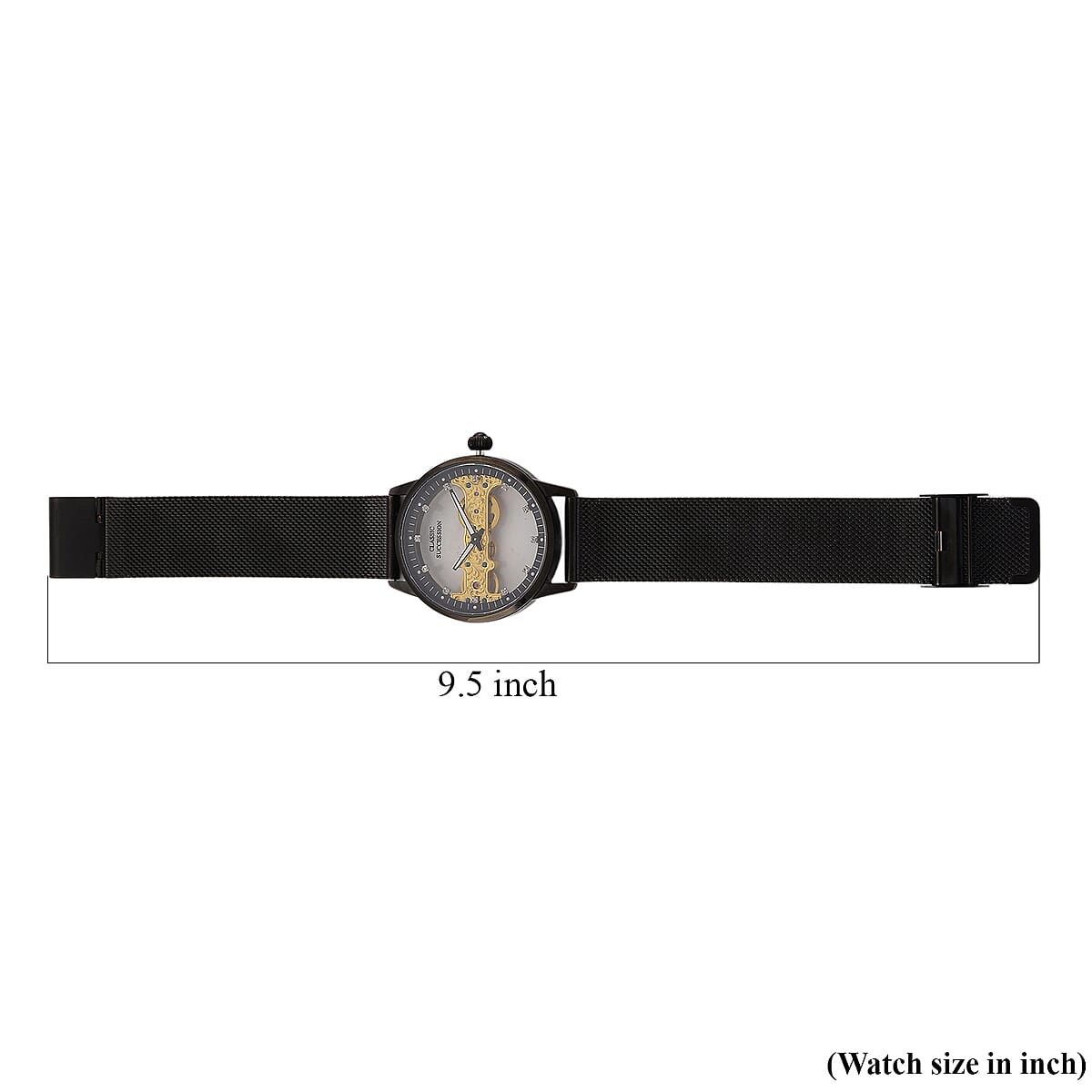 Classic Succession Automatic Mechanical Movement Watch in ION Plated Black Stainless Steel image number 7
