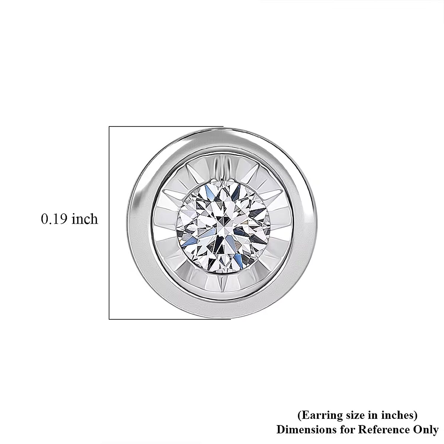 Luxuriant Lab Grown Diamond G-H SI 0.10 ctw Earrings in Rhodium Over Sterling Silver
