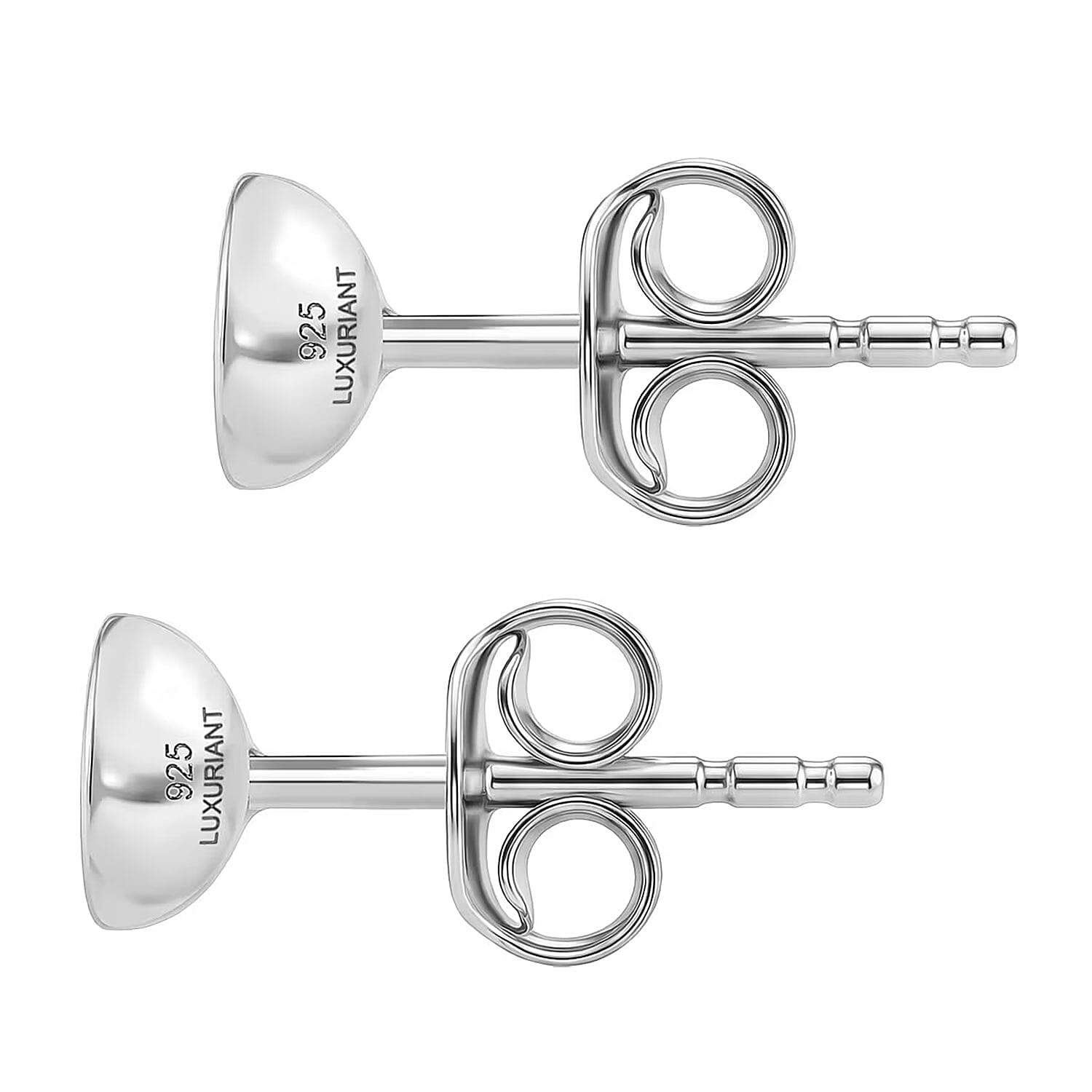 Luxuriant Lab Grown Diamond G-H SI 0.10 ctw Earrings in Rhodium Over Sterling Silver