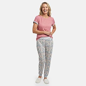 Pink Floral Pajama Set -XL