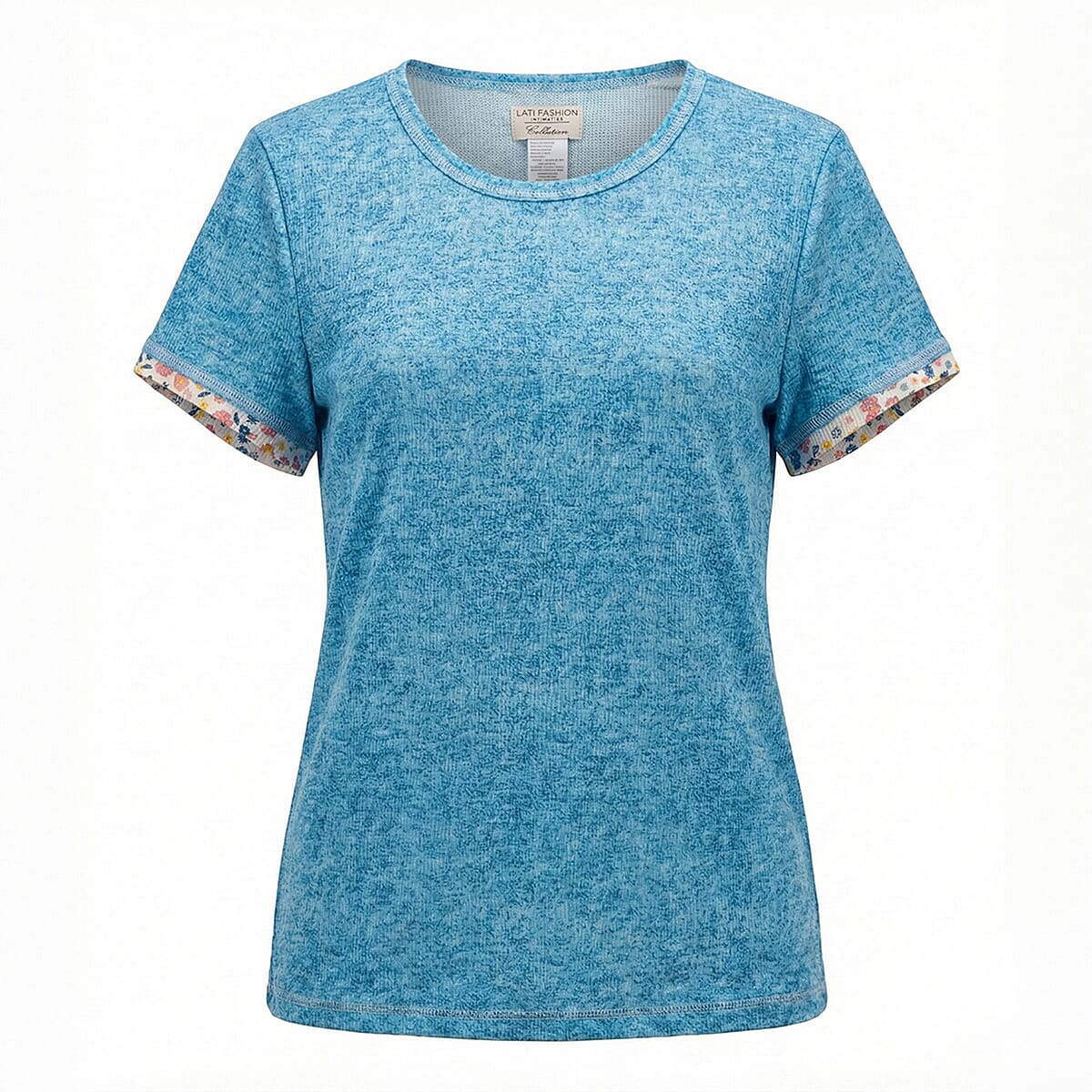 Blue Floral Pajama Set -L image number 4