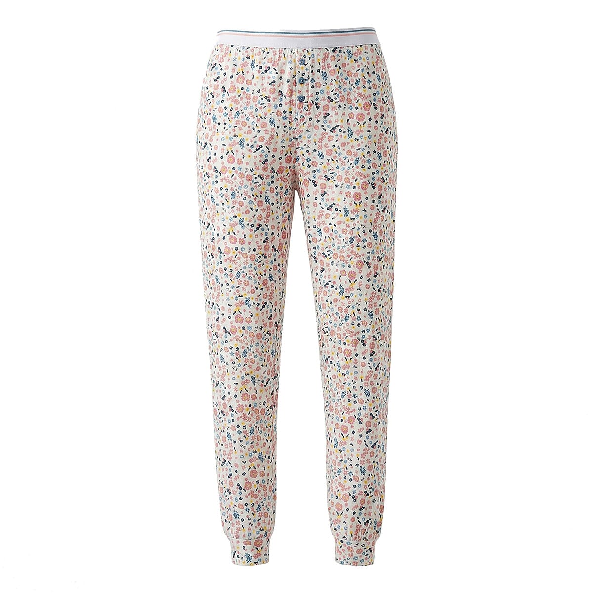 Lati Fashions Blue Floral Pajama Set -L