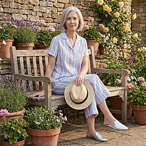 Lati Fashions Blue Striped Pajama Set -XL