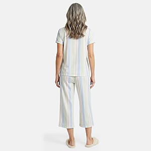 Lati Fashions Mint Striped Pajama Set -M