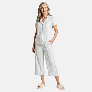 Lati Fashions Mint Striped Pajama Set -XL