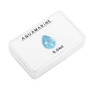 AAAA Santa Maria Aquamarine (Pear 9x6 mm) 1.00 ctw