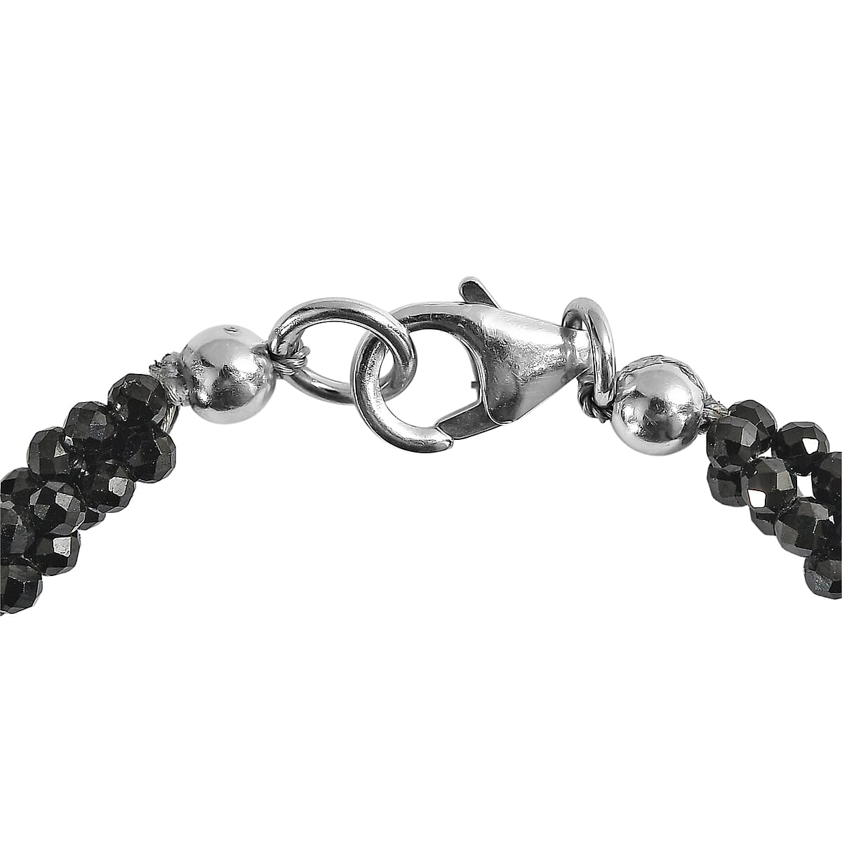 D'Joy Thai Black Spinel 27.00 ctw Bracelet in Rhodium Over Sterling Silver (7.25 In) image number 3