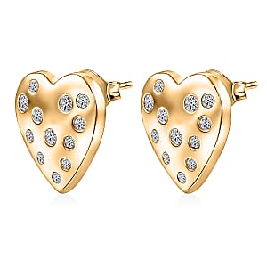 Luxuriant Lab Grown Diamond G-H SI 0.35 ctw Earrings in 18K Vermeil Yellow Gold Over Sterling Silver
